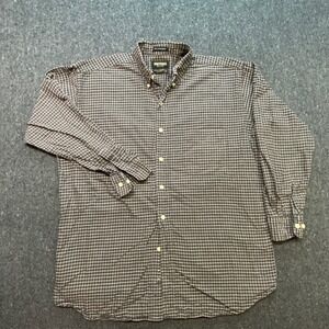 Britches Preppy Mens L Green Grid The Loose Shirt Button Down Cotton Check